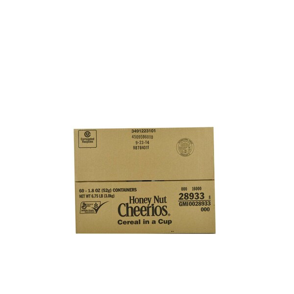 Honey Nut Cheerios Honey Nut Cheerios Cereal Single Serve Cup 1.8 oz., PK60 - 16000-28933