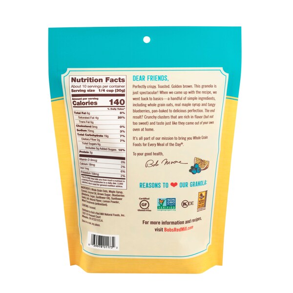Bobs Red Mill Natural Foods Bob's Red Mill Lemon Blueberry Granola, PK6 - 1357S116