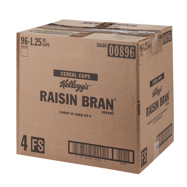 Kelloggs Kellogg's Raisin Bran Cereal 1.25 oz. Cup, PK96 - 3800000896