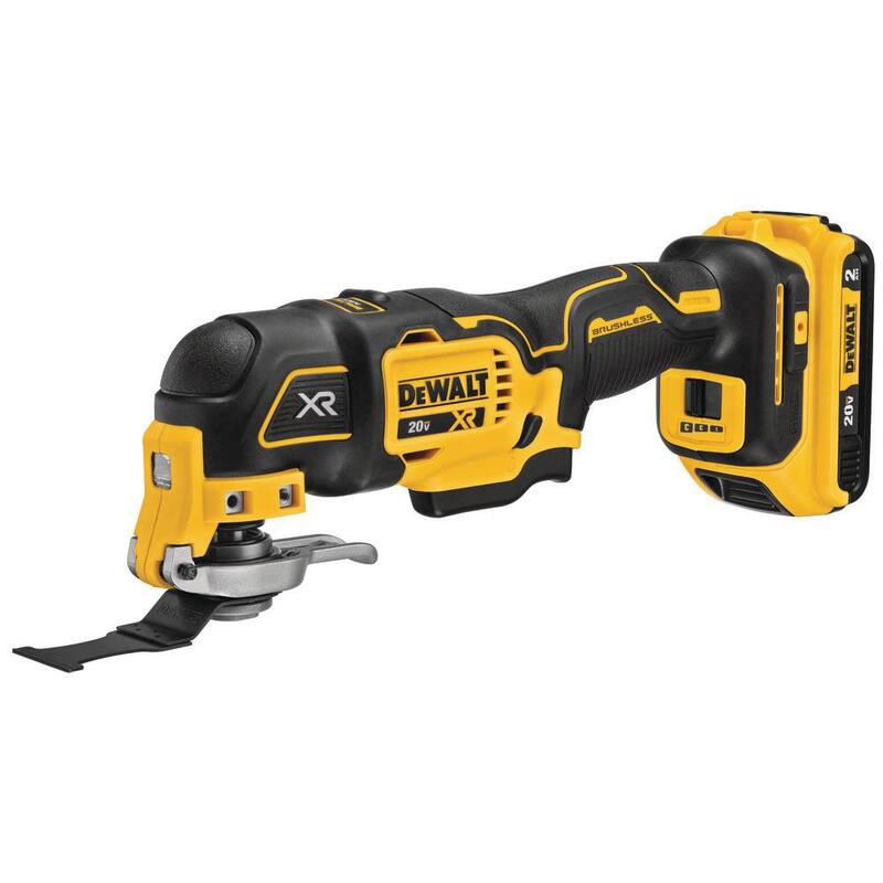 DEWALT 20V MAX XR Herramienta Multiuso Oscilante Inalámbrica sin Escobillas de 3 Velocidades, (1) Batería 20V 2.0Ah y (1) Batería 4.0Ah - DCS356D1WDCB240
