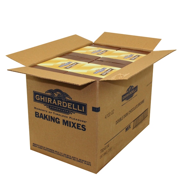 Ghirardelli Ghirardelli Brownie Double Dark Chocolate Brownie Mix 7lbs Box, PK4 - 732-6114
