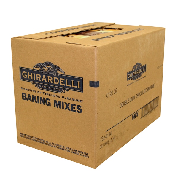 Ghirardelli Ghirardelli Brownie Double Dark Chocolate Brownie Mix 7lbs Box, PK4 - 732-6114