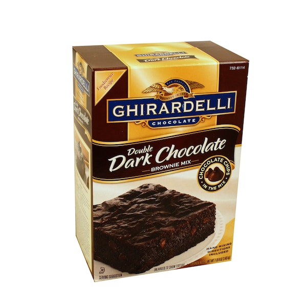 Ghirardelli Ghirardelli Brownie Double Dark Chocolate Brownie Mix 7lbs Box, PK4 - 732-6114