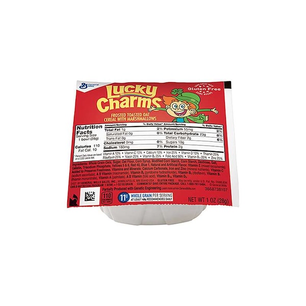 Lucky Charms Lucky Charms Cereal 1 oz. Bowl, PK96 - 16000-31917