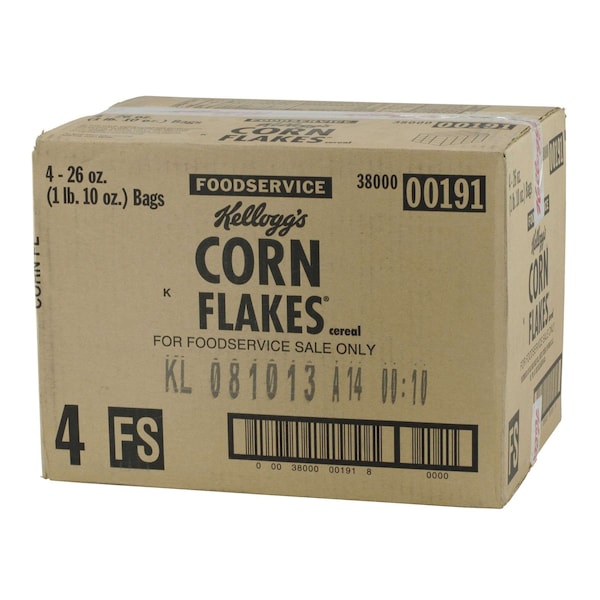 Kelloggs Kellogg's Corn Flakes Cereal 26 oz. Bag, PK4 - 3800000191