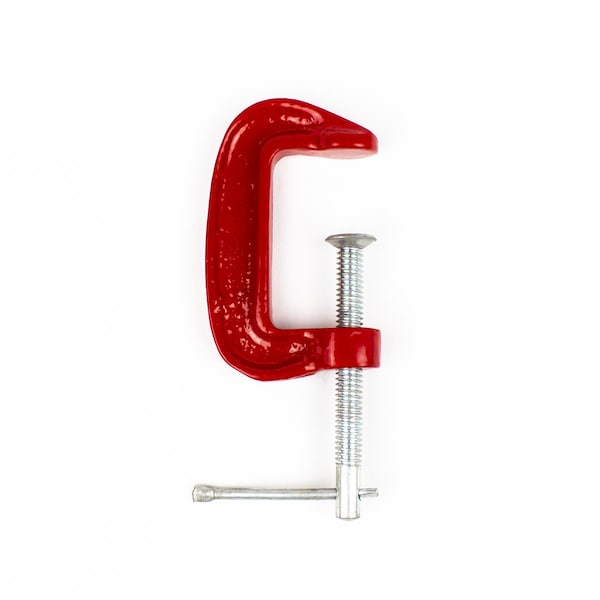 Excel Blades Miniature Iron Frame 2" C Clamp, with Twist on off Spindle Clamp, 6pk - 55916