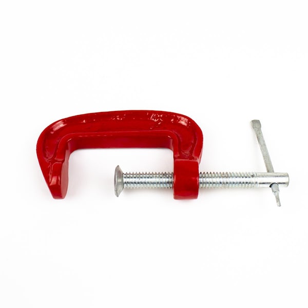 Excel Blades Miniature Iron Frame 2" C Clamp, with Twist on off Spindle Clamp, 6pk - 55916