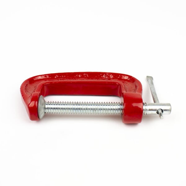 Excel Blades Miniature Iron Frame 2" C Clamp, with Twist on off Spindle Clamp, 6pk - 55916