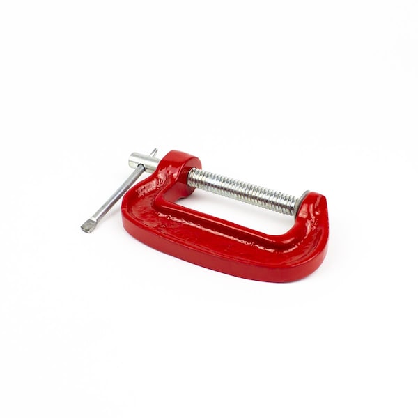 Excel Blades Miniature Iron Frame 2" C Clamp, with Twist on off Spindle Clamp, 6pk - 55916