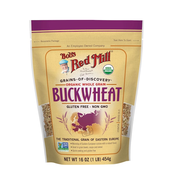 Bobs Red Mill Natural Foods Bob's Red Mill Organic Buckwheat Groats 16 oz. Resealable Pouches, PK4 - 1092S164