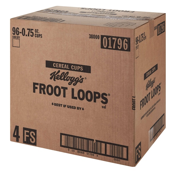Kelloggs Kellogg's Froot Loops Cereal .75 oz. Bowl, PK96 - 3800001796