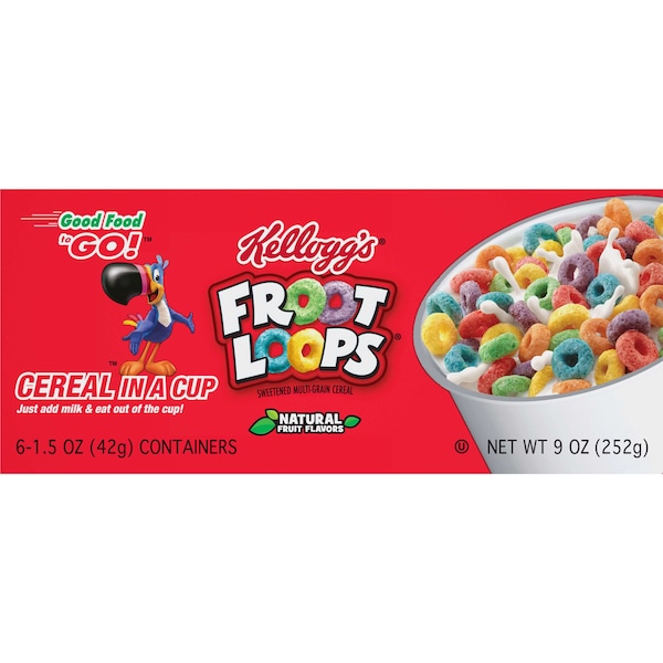 Kelloggs Kellogg's Froot Loops Cereal 1.5 oz. Bowl, PK60 - 3800012465