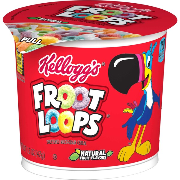Kelloggs Kellogg's Froot Loops Cereal 1.5 oz. Bowl, PK60 - 3800012465