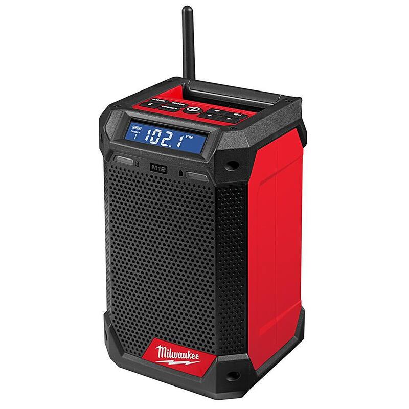 Milwaukee M12 FUEL 12V Lithium-Ion Inalámbrico multi-herramienta oscilante y radio de obra con dos baterías de 3.0 Ah - 2526-20-2951-20-48-11-2412