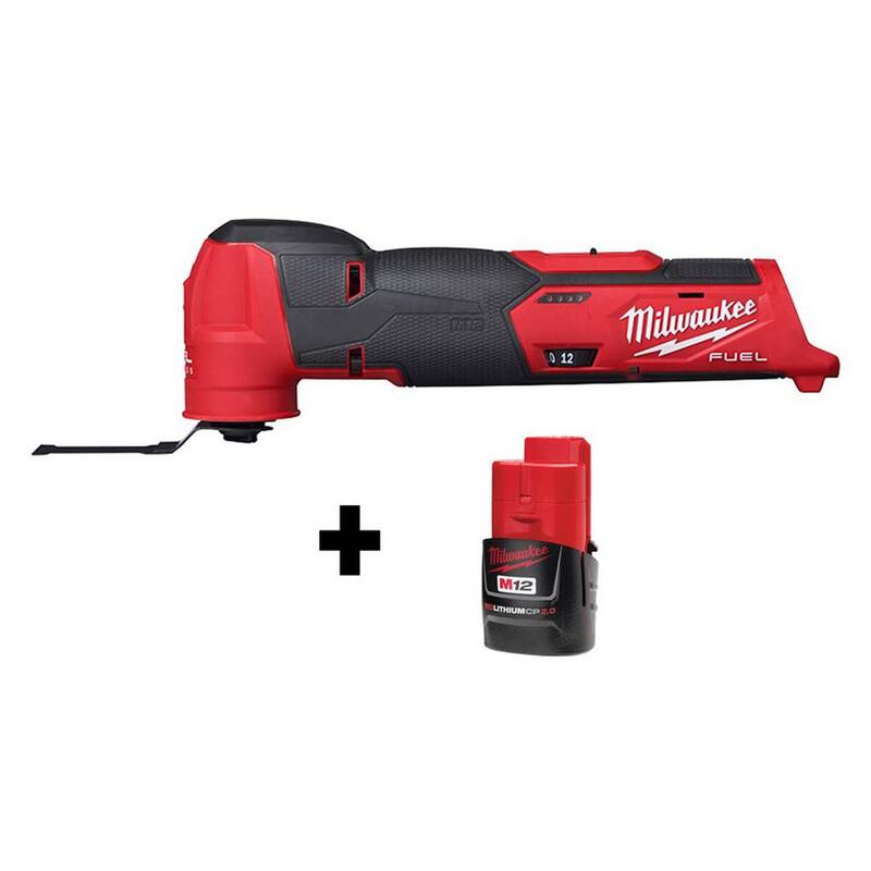Herramienta multifunción oscilante inalámbrica Milwaukee M12 FUEL de 12V con batería de iones de litio M12 2.0Ah - 2526-20-48-11-2420