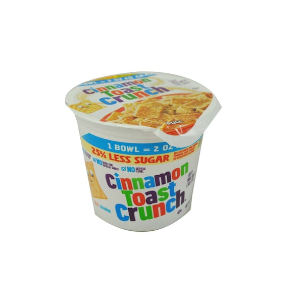 Cinnamon Toast Crunch Cereal 25% Less Sugar Single Serve K12 2 oz. Eq Grain, PK60 - 16000-14886