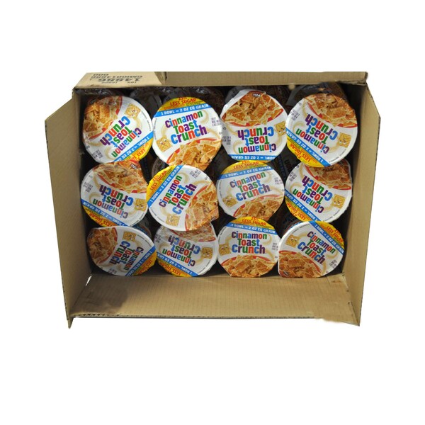 Cinnamon Toast Crunch Cereal 25% Less Sugar Single Serve K12 2 oz. Eq Grain, PK60 - 16000-14886