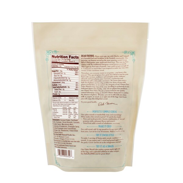 Bobs Red Mill Natural Foods Bob's Red Mill Paleo Muesli 14 oz. Bag, PK4 - 1952S144