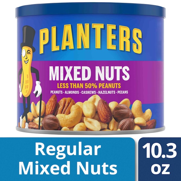 Planters Planters Mixed Nuts Less Than 50% Peanut 10.3 oz. Can, PK12 - 10029000016658