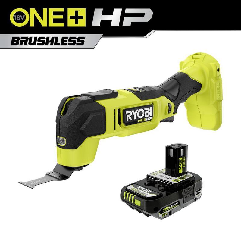 Útil multifuncional inalámbrica RYOBI ONE+ HP 18V Brushless con batería de alto rendimiento de 2.0 Ah - PBLMT51B-PBP003