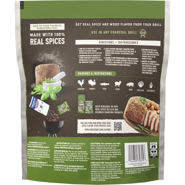 Kingsford Kingsford Signature Flavors All Natural Basil Sage Thyme Charcoal Briquettes 2 lb - 32615