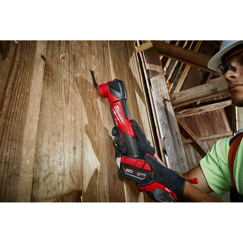 Herramienta multiusos inalámbrica sin escobillas Milwaukee M18 FUEL de 18 voltios con batería de iones de litio (solo herramienta) con hojas de carburo Nitrus - 2836-20-49-25-1576