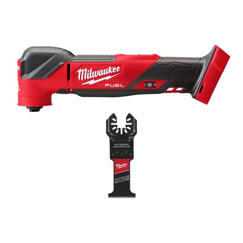 Herramienta multiusos inalámbrica sin escobillas Milwaukee M18 FUEL de 18 voltios con batería de iones de litio (solo herramienta) con hojas de carburo Nitrus - 2836-20-49-25-1576