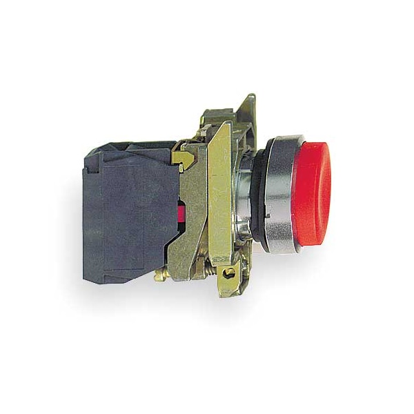 Schneider Electric Botón pulsador no iluminado, 22 mm, 1NC, Rojo - XB4BL42