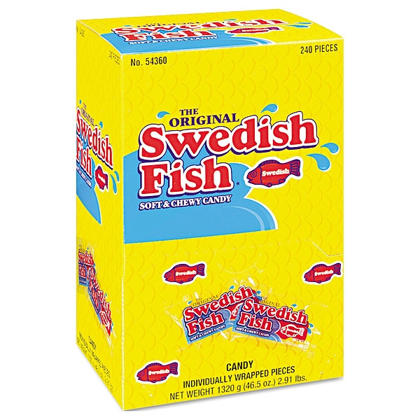 Swedish Fish Grab-and-Go Candy Snacks In Reception Box, PK240 - 54350