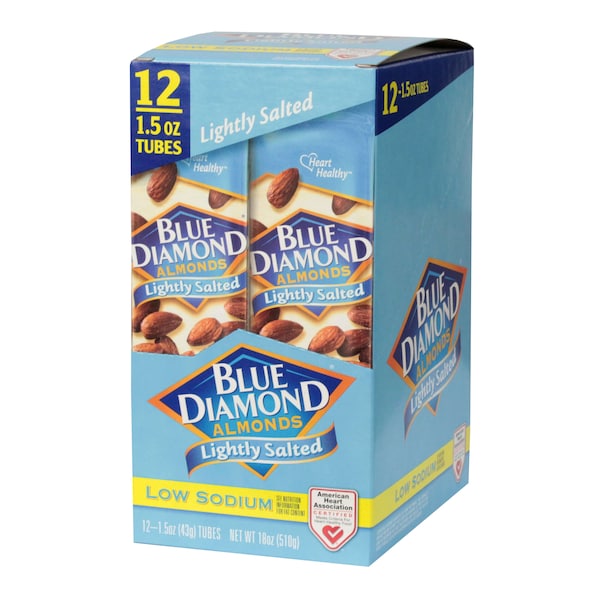 Blue Diamond Blue Diamond Low Sodium Lightly Salted Almonds 1.5 oz., PK144 - 11023