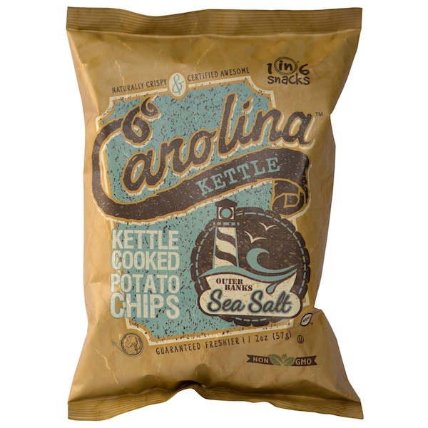 1 In 6 Snacks 1 in 6 Snacks Carolina Outer Banks Sea Salt Potato Chips 2 oz Bagged - 10601