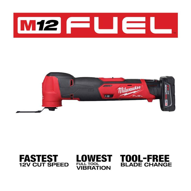 Milwaukee M12 FUEL 12V Lithium-Ion Cordless Oscillating Multi-Tool Kit con M12 Rocket Stand Light - 2526-21XC-2132-20