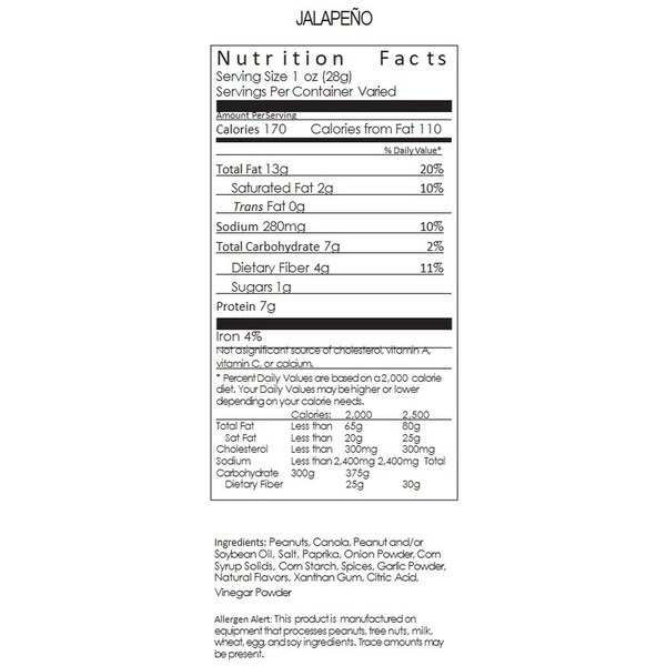 The Carolina Nut Co Carolina Nut Co. Jalapeno Peanuts 12 oz Can - 11045