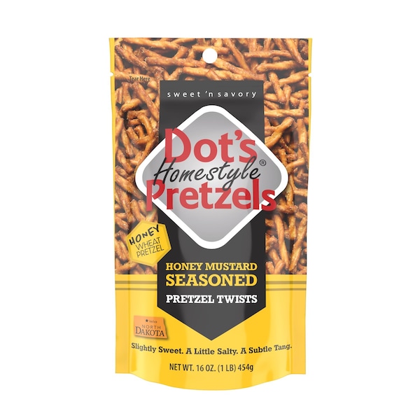 Dots Pretzels Dot's Homestyle Honey Mustard Pretzels 16 oz Bagged - 7002