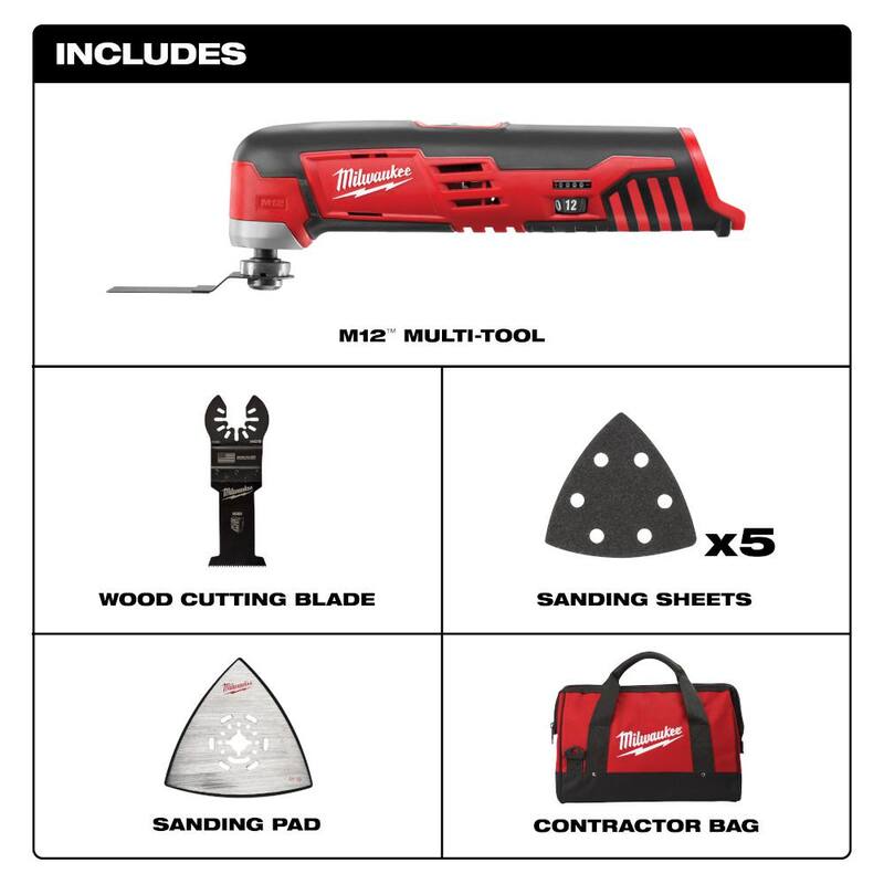 Herramienta múltiple oscilante inalámbrica de iones de litio de 12 voltios Milwaukee M12 con soldador inalámbrico de iones de litio de 12 voltios M12 - 2426-20-2488-20
