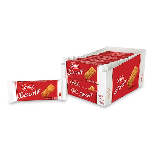 Lotus Biscoff Cookies, Caramel, 0.9 oz, 20PK - LOT53613