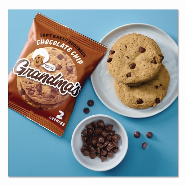 Grandmas Cookies - Single Serve, Chocolate Chip, 2.5 oz Packet, 60PK - FRI45092