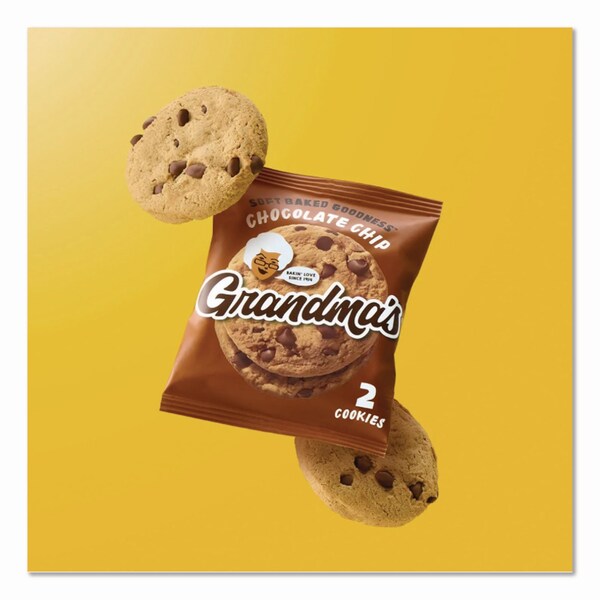 Grandmas Cookies - Single Serve, Chocolate Chip, 2.5 oz Packet, 60PK - FRI45092