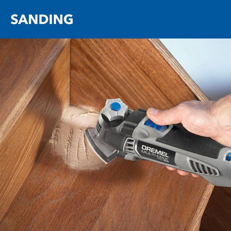 Dremel Multi-Max 50 5 Amp Variable Speed Corded Oscillating Multi-Tool Kit with 3PK Universal 1-1/8 in. Carbide Flush Blade - MM50-02+MM485BU

Kit de Herramientas Multifunción Oscilante con Cable Dremel Multi-Max 50 de 5 Amps y Velocidad Variable con Cuchilla Carburo Universal de 1-1/8 pulgadas - MM50-02+MM485BU
