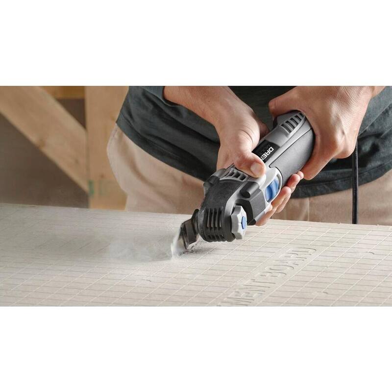 Dremel Multi-Max MM20V Kit de herramienta multifunción oscilante inalámbrica de 20V con hojas de corte enrasado de carburo universal de 1-1/8 pulgadas (3 piezas) - MM20V+MM485BU