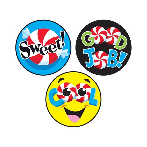 Trend Candy Compli-MINTS/Peppermint Stinky Stickers, 48-Piece Set, 6PK - T83305