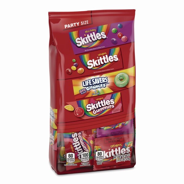 Mars Skittles, Skittles Gummies and Life Savers Gummies Party Pack, Assorted, 18.56 oz Bag - MMM29716