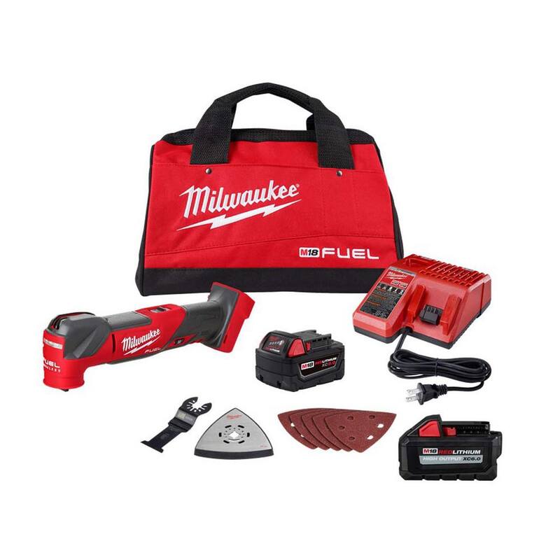 Juego de herramientas oscilantes multifunción inalámbrico Milwaukee M18 FUEL 18V de iones de litio con motor sin escobillas y batería adicional de 6.0Ah - 2836-21-48-11-1865