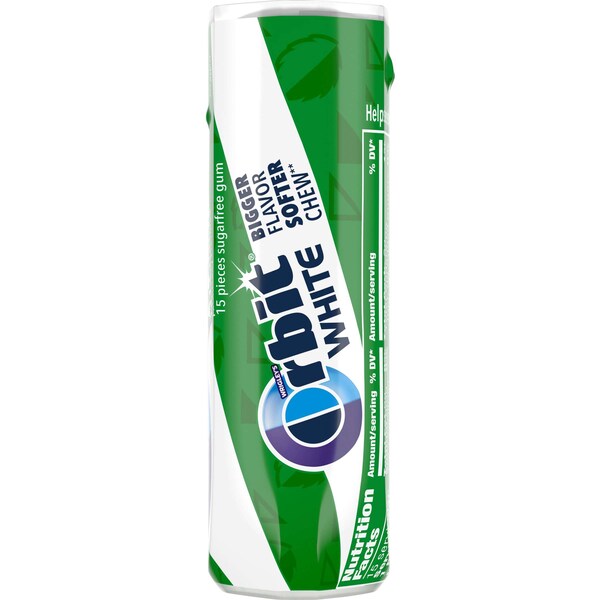 Orbit Orbit White Sugar Free Spearmint Gum 15 Pieces, PK90 - 388213