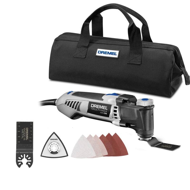 Dremel Multi-Max MM35 Kit de Herramienta Múltiple Oscilante con Cable, de Velocidad Variable de 3.5 Amp, con 8 Accesorios y Bolsa de Almacenamiento - MM35-02