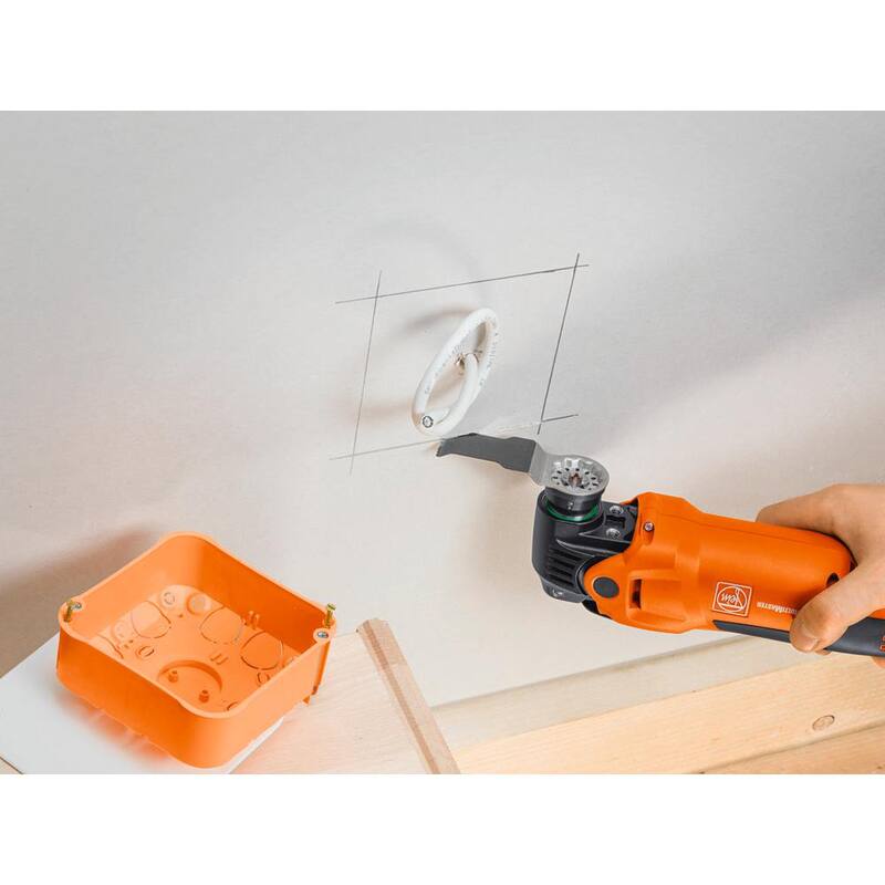 FEIN MM 500 Plus MultiMaster Start 350 W (3 Amperios) Herramienta oscilante Multiherramienta de velocidad variable con cuchillas y accesorios - 72295264090