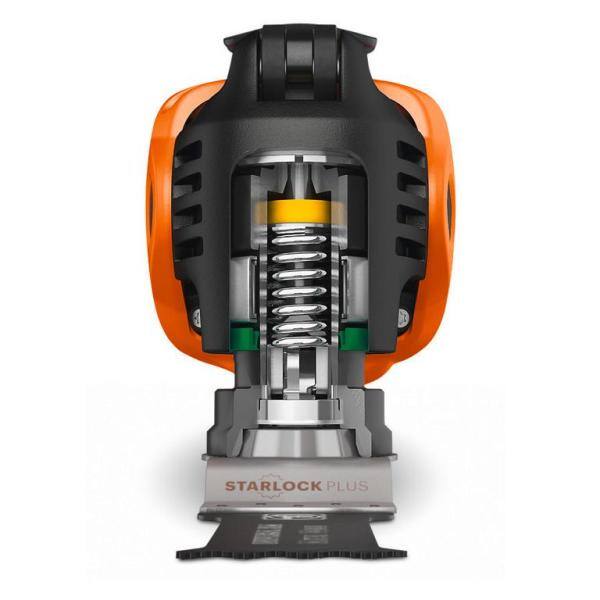 FEIN MM 500 Plus MultiMaster Start 350 W (3 Amperios) Herramienta oscilante Multiherramienta de velocidad variable con cuchillas y accesorios - 72295264090