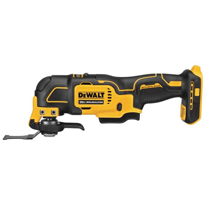 Kit de herramienta oscilante inalámbrica DEWALT ATOMIC 20V MAX de iones de litio con batería de 4.0Ah, cargador y bolsa de kit - DCS354Q1