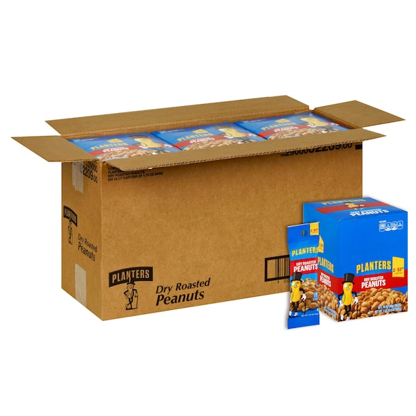 Planters Planters Dry Roasted Peanuts 1.75 oz. Tube, PK108 - 10029000022093