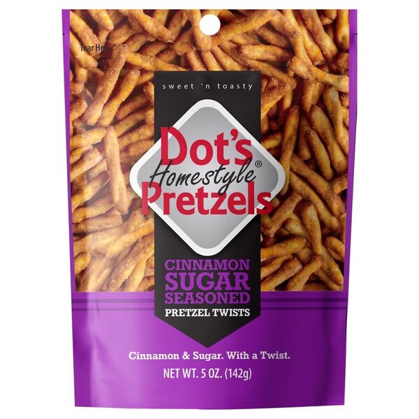 Dots Pretzels Dot's Pretzels Homestyle Cinnamon/Sugar Pretzels 5 oz Bagged - 9008